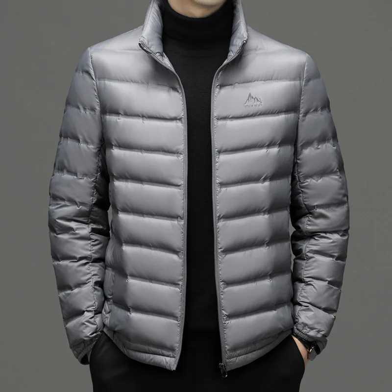 Autumn and winter light down jacket Mens highend stand collar lightweight down jacket White down warm jacket Z251024