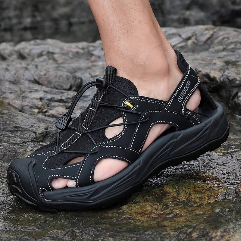 Paul Camel Men's Sandals 2026 Summer New Closed-Toe Breathable Shoes Designed for Wading Stream Outdoor Sports & Beach Use