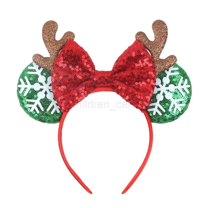 Disney Christmas Mickey Mouse Ear Headband with Shiny Bow - Festive Holiday Accessory for Parties & Decorations designer