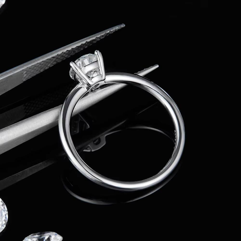 RINNTIN SMR58 Custom Pear Cut 925 Sterling Silver Moissanite Bridal Rings Jewelry Women Promise Engagement Band Wedding Ring