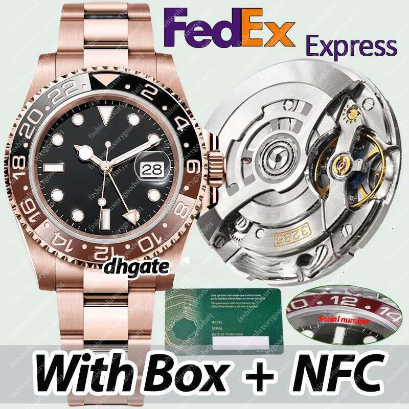 Designer Watches for Men montre High Quality super CLean Factory Mens Watch Automatic Mechanical 3186/3285 movement NFC card Sapphire glass Ceramic bezel