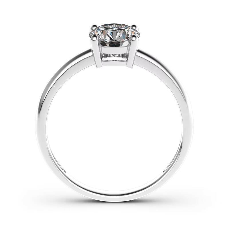 Classics Ring 10K14K18K Gold Round Cut Solitaire Ring Moissanite Diamond Women Luxury Wedding Rings