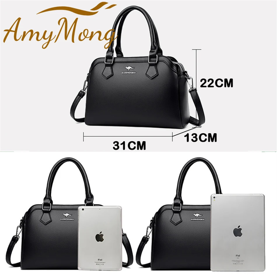 Multipocket Handbag Purses Genuine Cowhide Leather Shoulder Bag er Crossbody Messenger Sac Elegant Tote for Women 251023