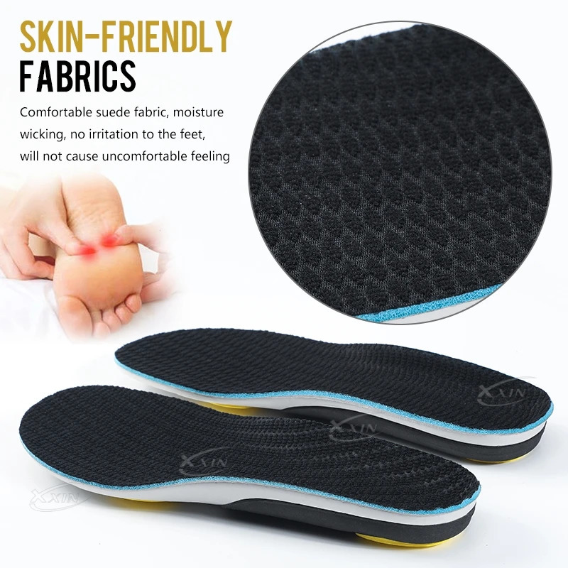 XxinEVA Sports Insoles Men Women Elastic Running Shock Absorbing Insoles Size 35251020
