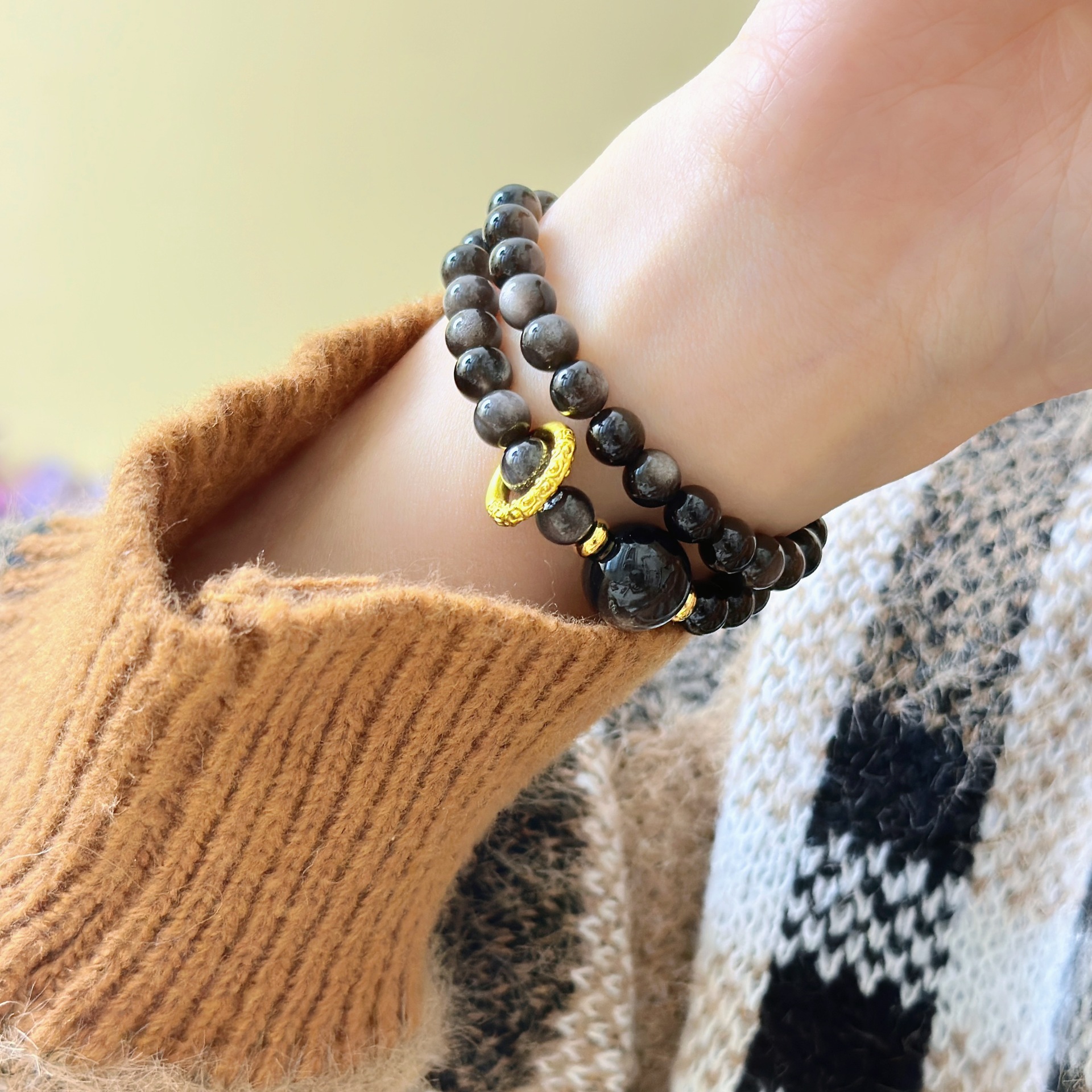 Elegant Double Layer Beaded Jewelry for Women: Unique Design Inspired by Traditional Art