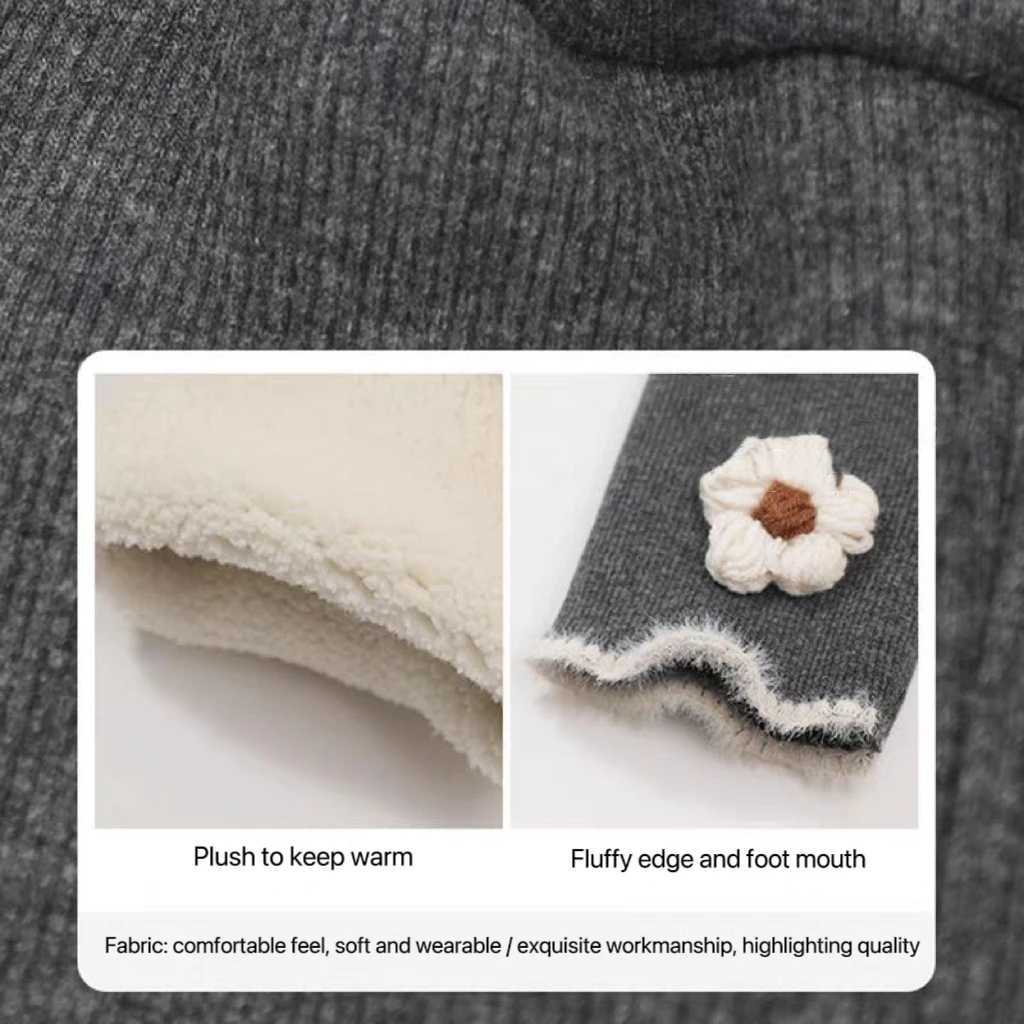 Baby Girls Thermal Leggings Spring Autumn Winter Kids Lace Flower Cute Simplicity Tight Warm Trousers Children Skinny PantsT251024