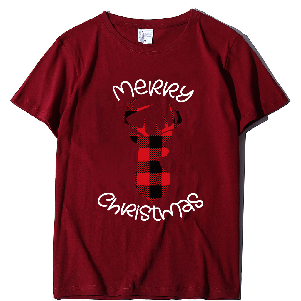 Unisex Fashion Christmas Print Tee Various Colors with Customizable Personalized Designs