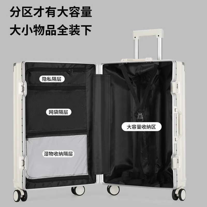 1 Piece Suitcase Multifunctional Universal Wheel Mens and Womens Suitcase Student Trolley Case Durable Large Capacity Password Box HookW251024