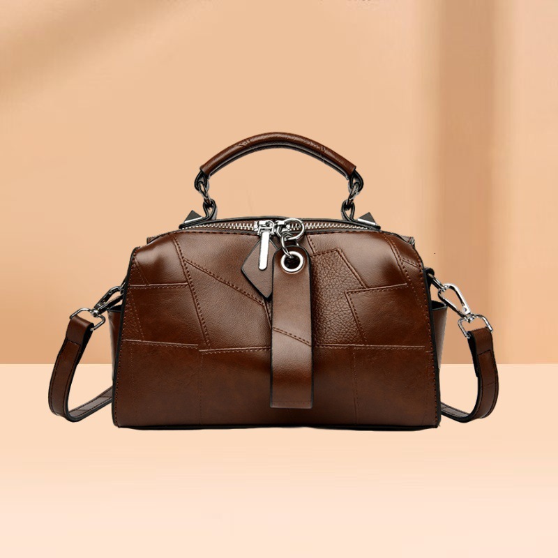 Autumn and Winter New Designer Bag Luxury Handbag Fashion Soft Leather Pillow Bag Versatile Commuter Bag Splicing Leather Women's Shoulder Bag
