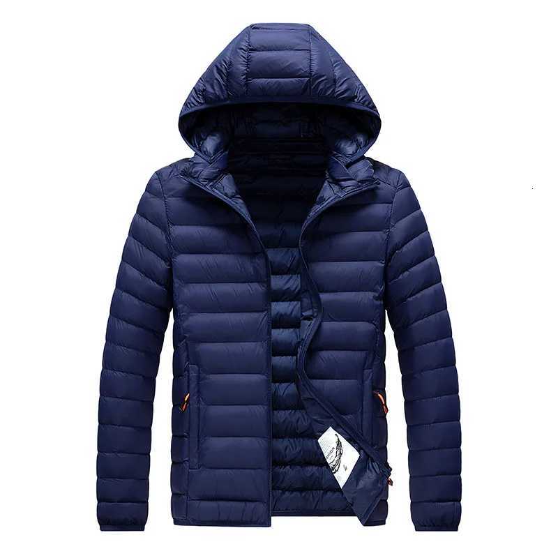 8XL PlusSize Cotton Padded Mens SlimFit Lightweight Cotton Jacket for Winter Hooded MultiColor Striped Style Z251024