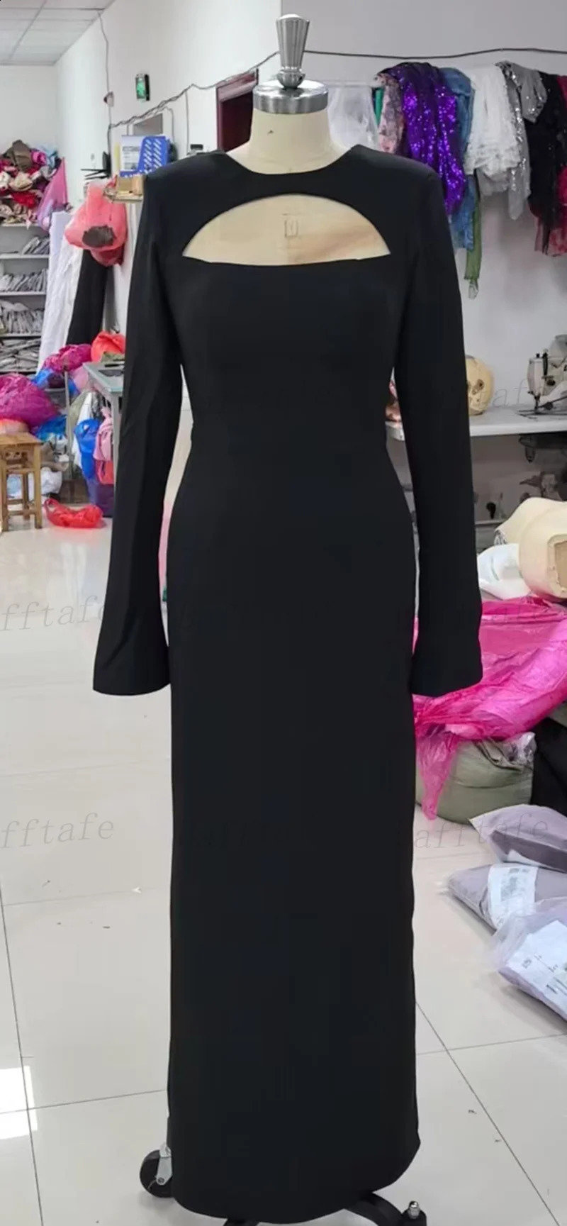 Customized Mermaid Black Prom Dresses Arabia Long Sleeves Formal Evening Dresses Women Wedding Party Gowns vestidos de noche 251023