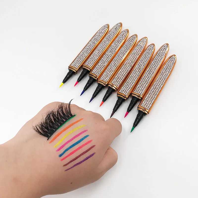 Purple Blue Pink Colorful Eyeliner Selfadhesive Waterproof Liquid Eyeliner Pen for Strip LashesL251024