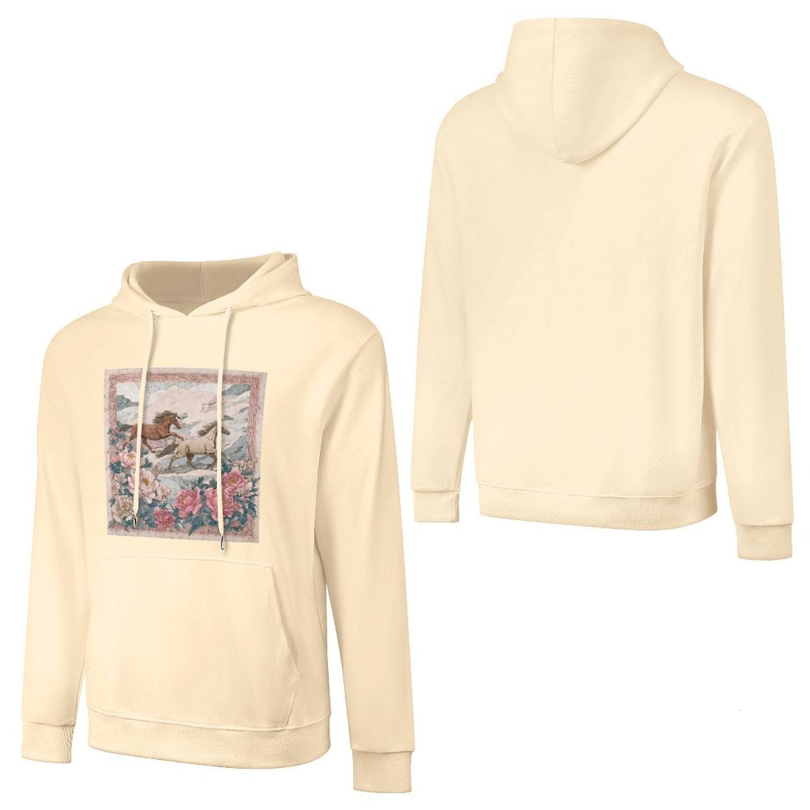 H Designer Fall Winter Hoodie Luxury Horse Print Design Unisex Long Sleeve Streetwear Hip Hop Oversized Fit Hoodie Men's Fashion Apparel H54