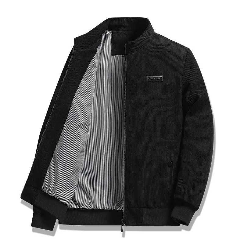 Mens Spring Autumn Lapel Jacket Corduroy Casual Workwear Coat CottonPadded Jacket Lightweight Streetwear Windproof Outerwear Z251024