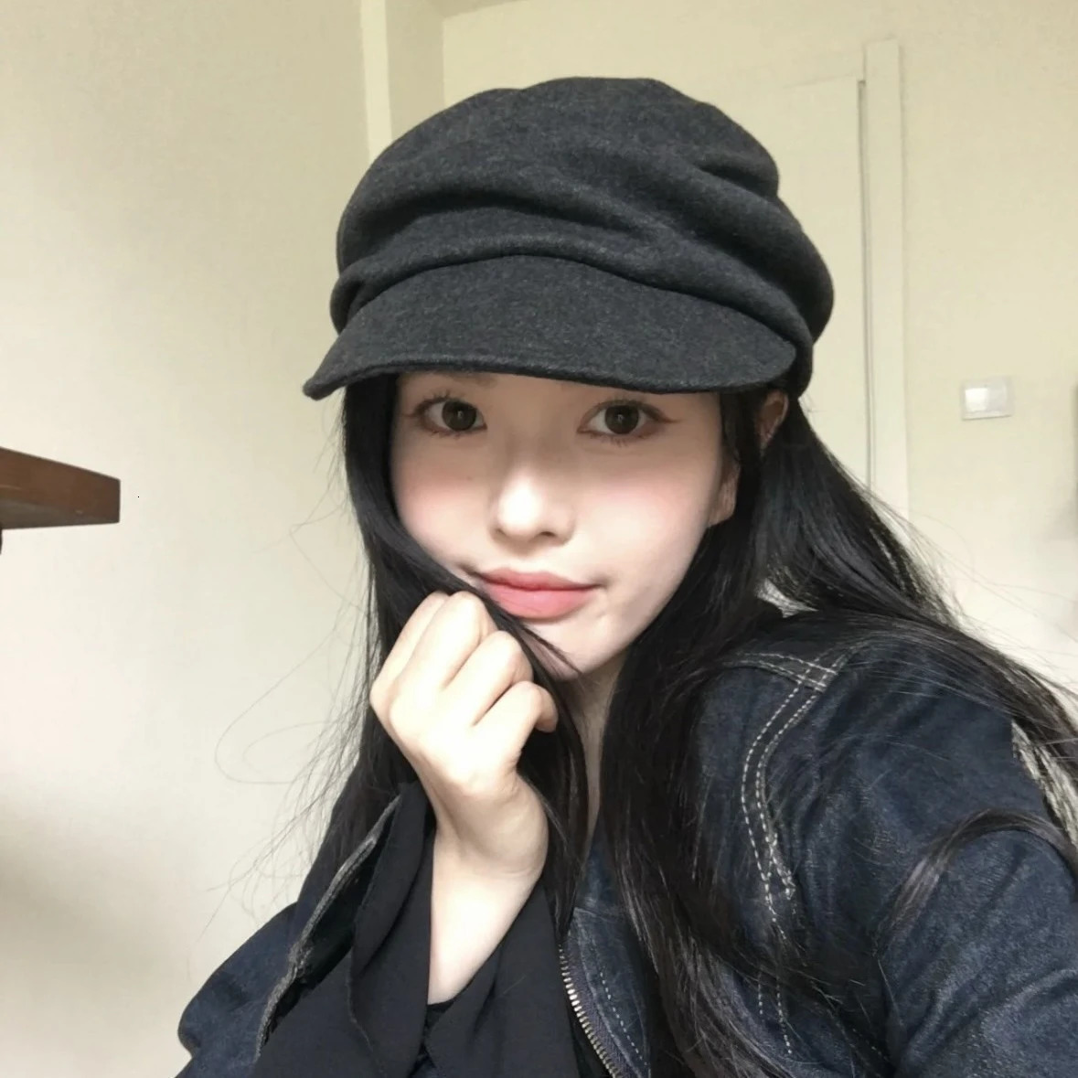 Autumn and Winter Warm Hat Womens Faux Wool sboy Hat Womens Outdoor Equestrian Cap Casual Sunshade sboy Hat 251021