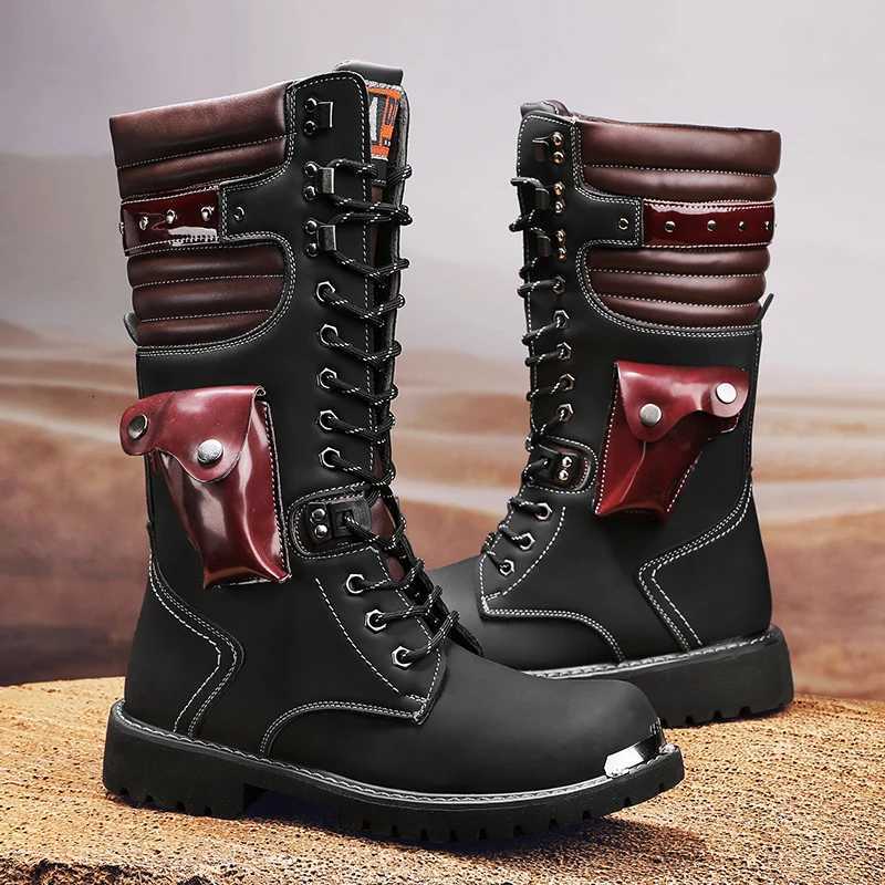 Hot selling Men high top Boots FAshion comfortable outdoor Boots Punk Style Motorcycle Boots WearResisting Trekking Shoes W251024
