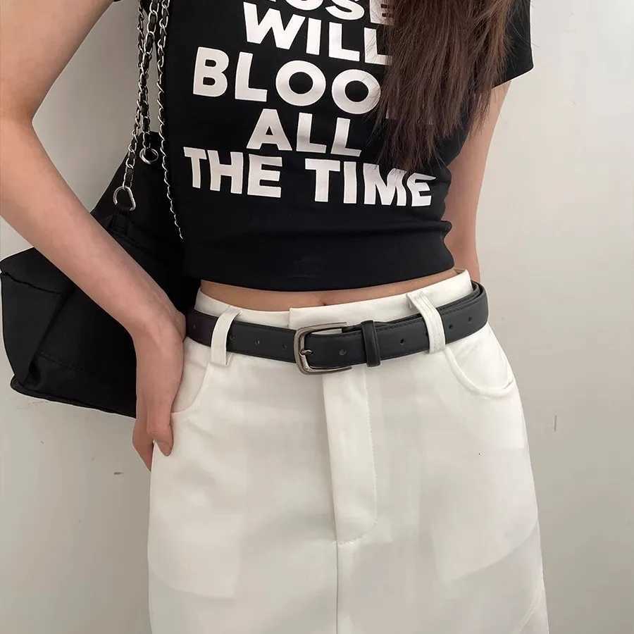28x108cm PU Leather Belt for Women Vintage Summer Silver Buckle Belt Korean Female Jeans Coat Dress Waistband Mens Waist Belt W251024