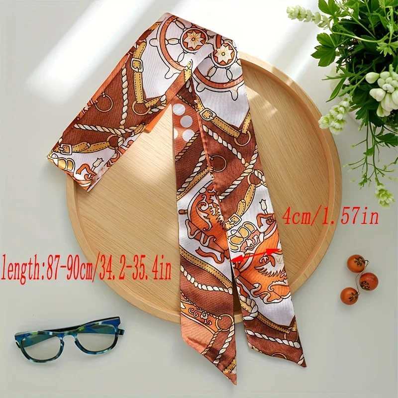 10Pcs Wens Paisley Print MtiUse Scarves Elegant Long Haiands Neck Scarves Bag Strs DIY Craft Hair Scarf Accories Y251024