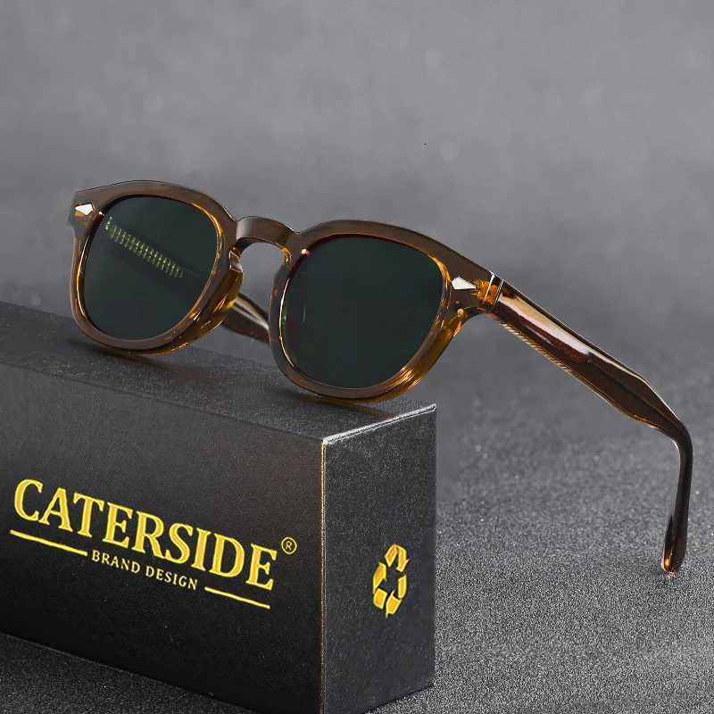 CATERSIDE Retro Round Men Sunglasses Punk Propionic Acid Pin Temple Luxury Sun Glasses Women Sports Leisure Party Eyewear UV400T251024