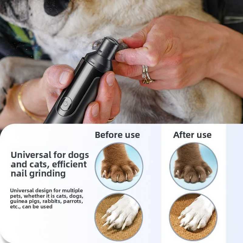 Pet Nail Clipper USB Rechargeable Electric Dog Nail Grinder Pet Nail Trimmers Painless with Polisher Wheel for Small Large Pets Z20251024