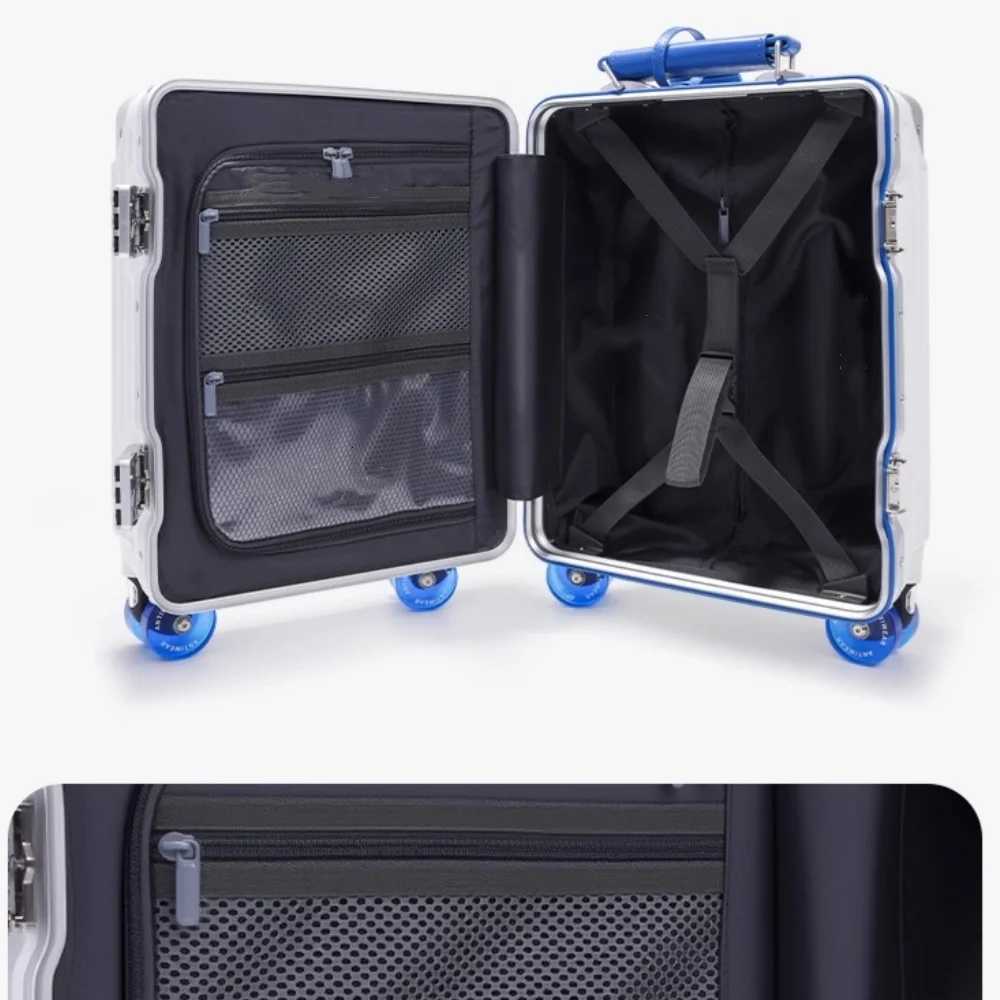 14inch Mini Carryon Suitcase Boarding Lightweight Rolling Luggage for Children Travel Trolley Case with Colorful Wheel TSA LockW251024