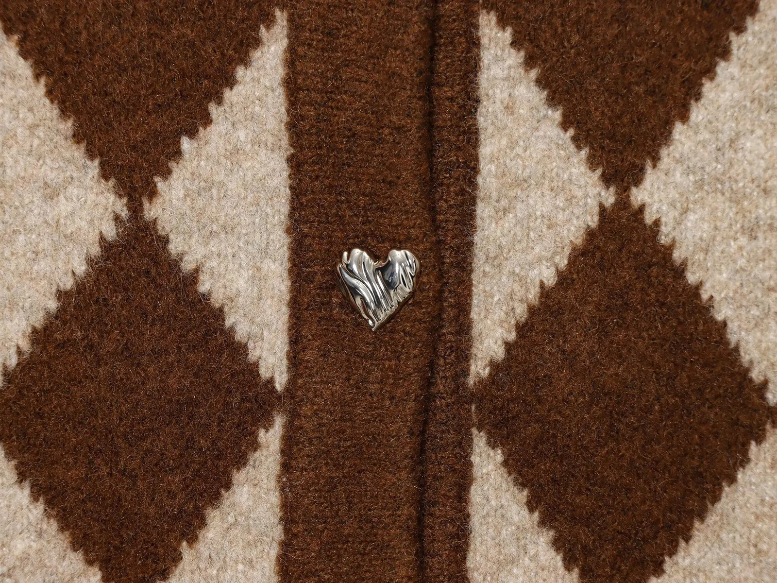 Vintage Casual Chic Women Sweater Argyle ONeck Long Sleeve Pockets Knitted Cardigans Fashion Autumn Winter Sweater 251023