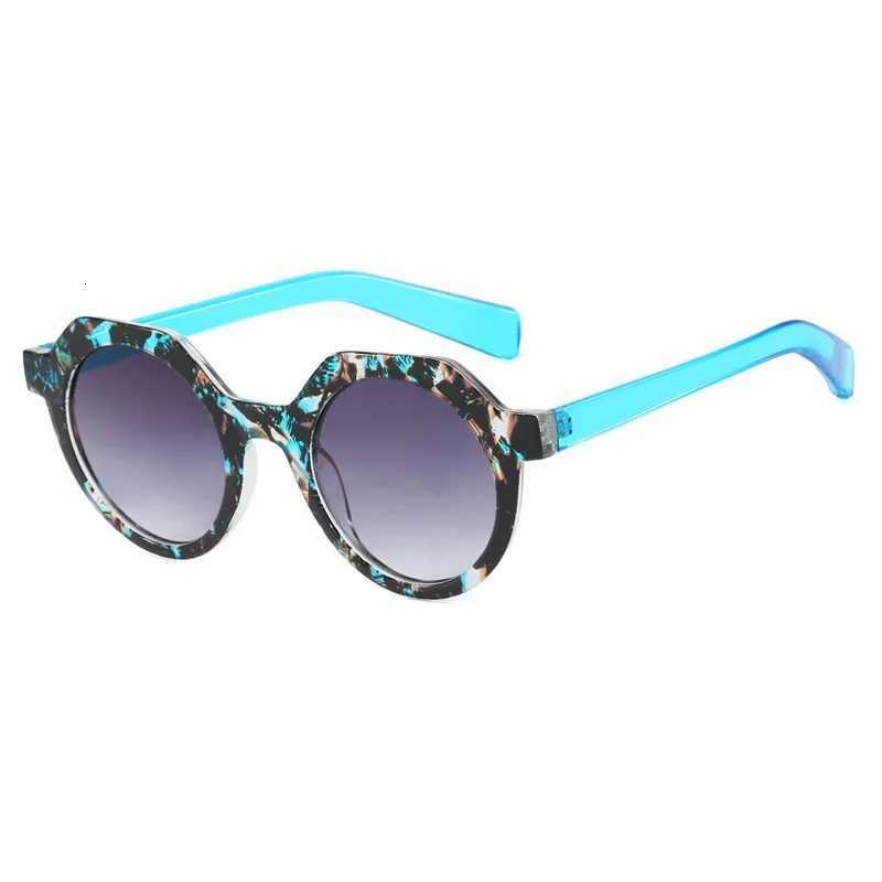 Ins Popular Fashion Round Women Punk Sunglasses Retro Rivets Men Trending Sun Glasses Gradient Shades UV400T251024