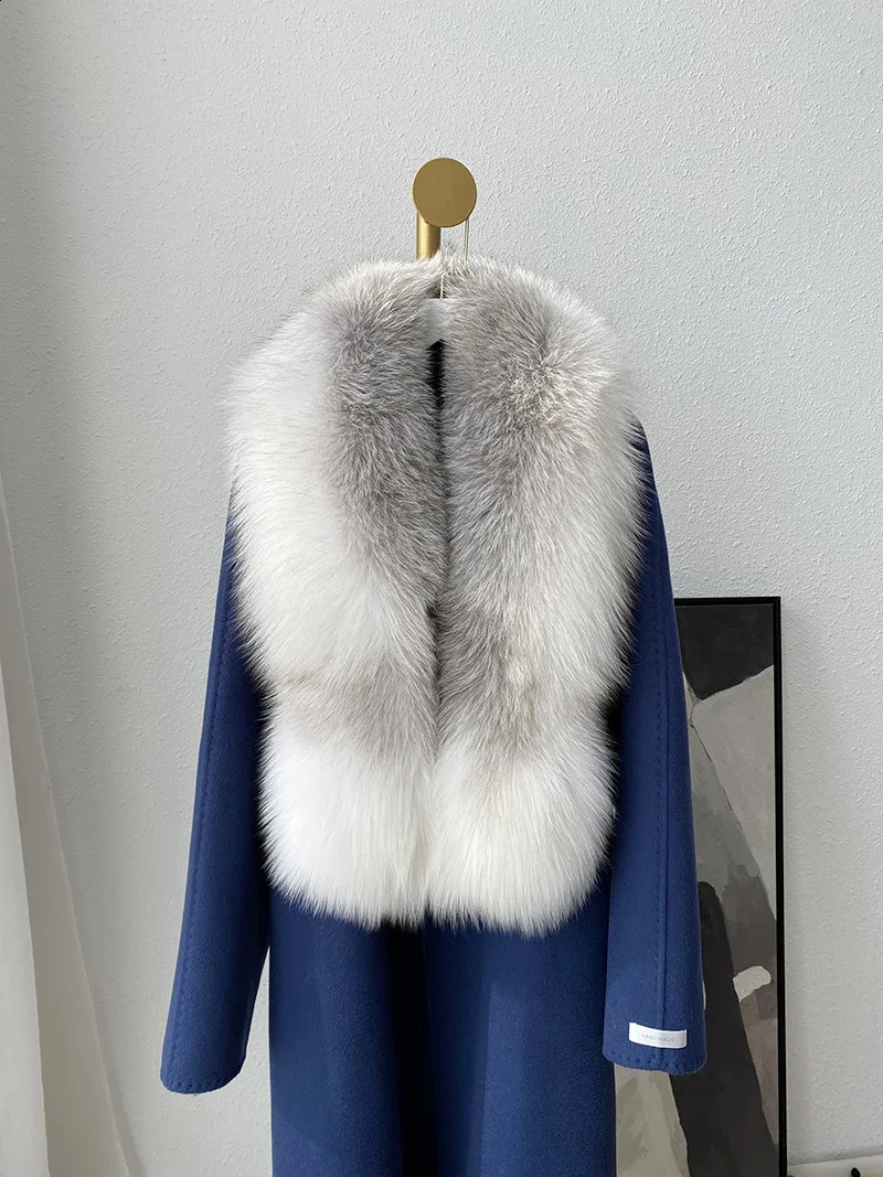 MSMinShu Genuine Fox Fur Scarf Fox Skin Scarf Big Size Natural Fox Fur Shawl Winter Women Stole 251021 - view 3