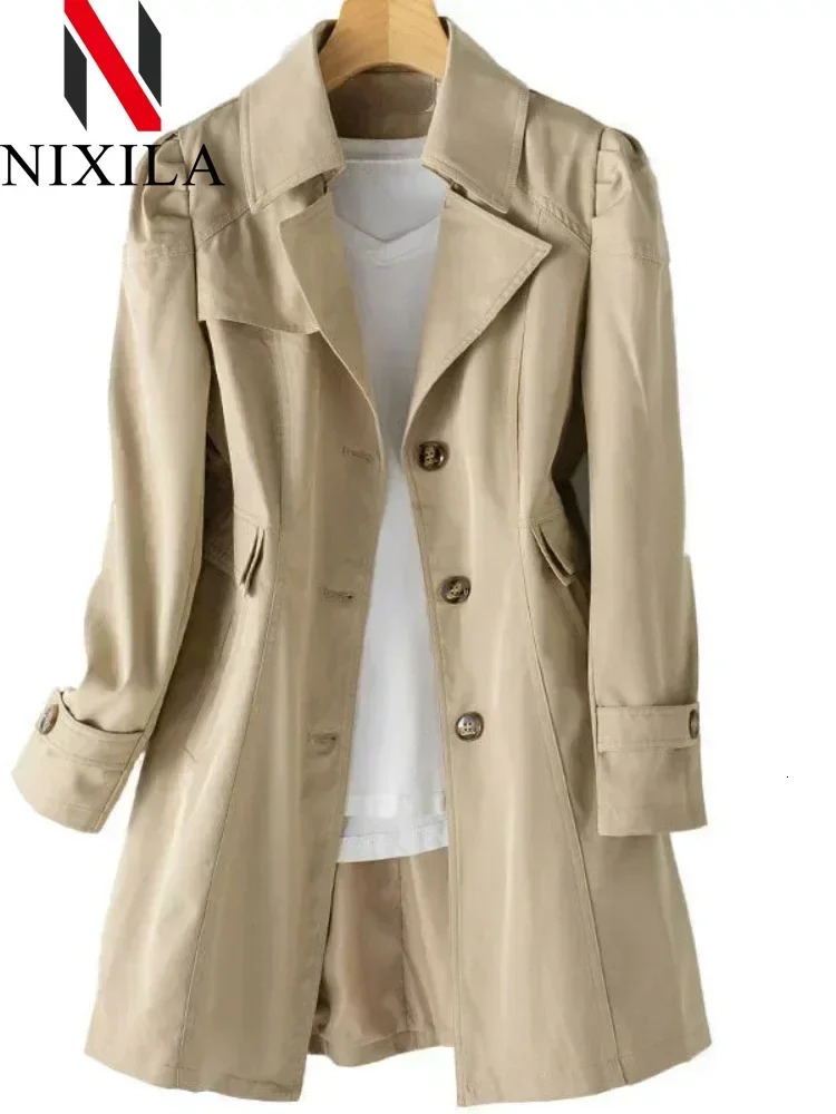 Spring Autumn Casual Windbreaker Version of The Long Top Korean Fashion Ladies Coats Jackets Women Trench Clothing 251021