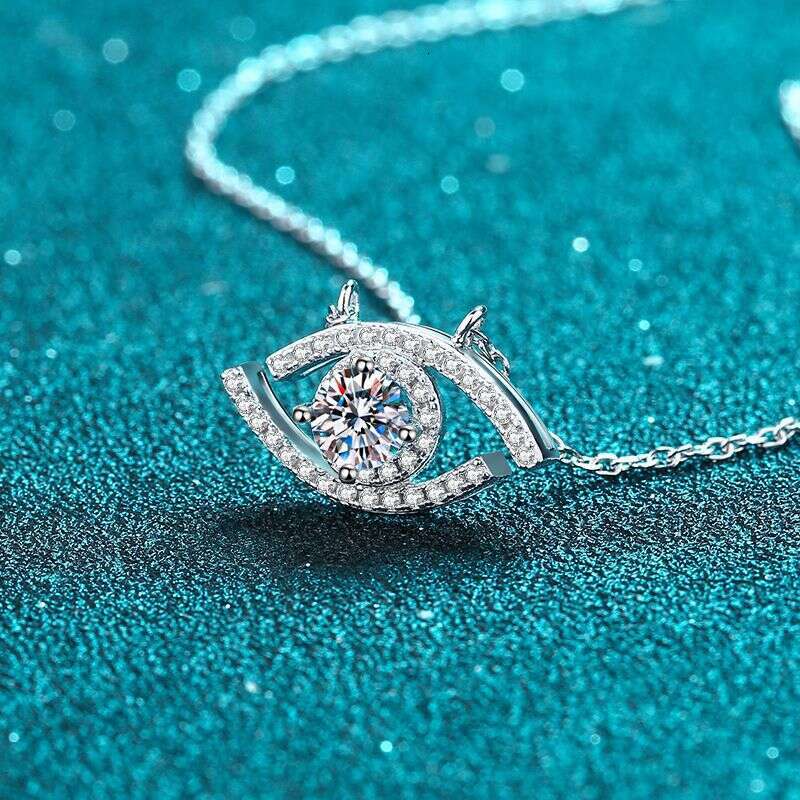 DHCollections-- XDY Pure Sier Korean Fashion Women's Ins Pendant TikTok Accessories Demon Eye Moissanite Necklace