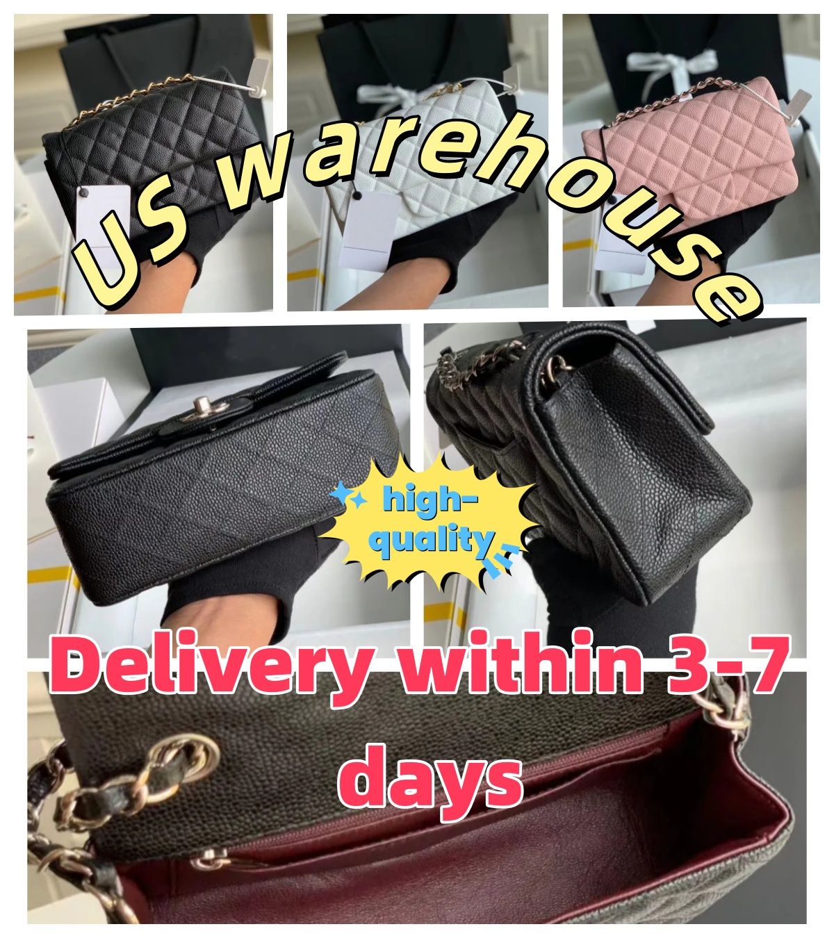 2025 With box 10A High Quality Designer bags Shoulder Bag Quality Women's Crossbody Bags High Litchi Leather Hardware Hardware Square Luxury Tote Bag Multicolor 1