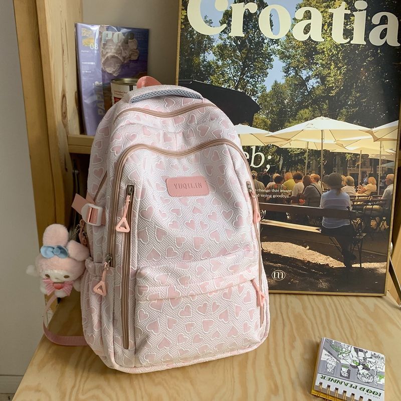 New designer girls' backpacks, fashionable and cute backpacks for middle school students, backpacks for grades three to six in primary school