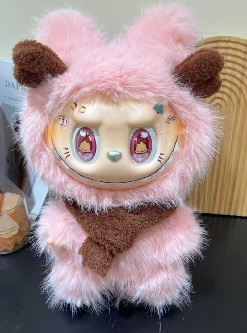 Labubu Christmas Edition 38cm Bubble Modified Toy Trendy Labubu Archangel Plush Doll Toy L251024