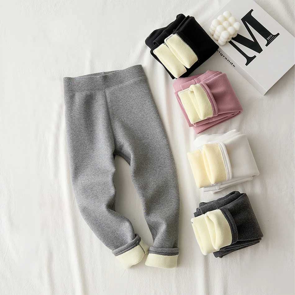 Thickened and Warm Girls Winter Fleece Long Pants Children Comfort Soft Leggings Kids Fashion Outerwear Bottoms School ClothesT251024