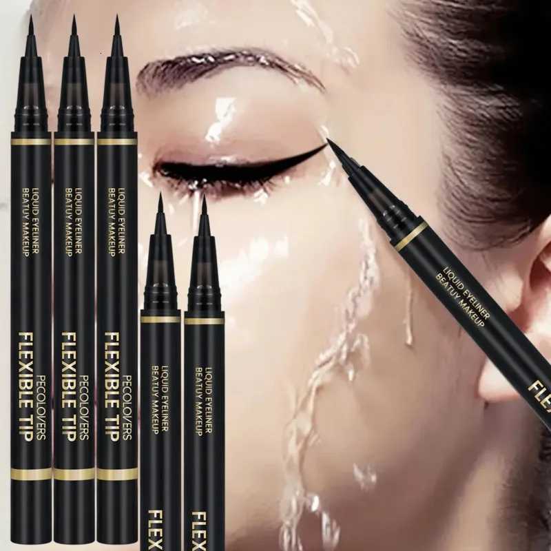 5pcs Black Eyeliner Quickdrying Extremely Thin Eyeliner Waterproof and Sweatproof Not Easy To Smudge Eye CosmeticsL251024
