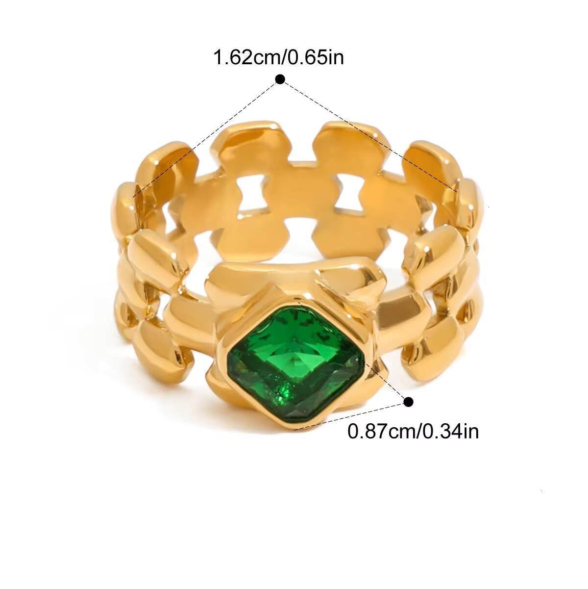 2025 Fashion Moissanite Rings Women Engagement Elegant Stainless Steel 18k Gold Watch Band Rings