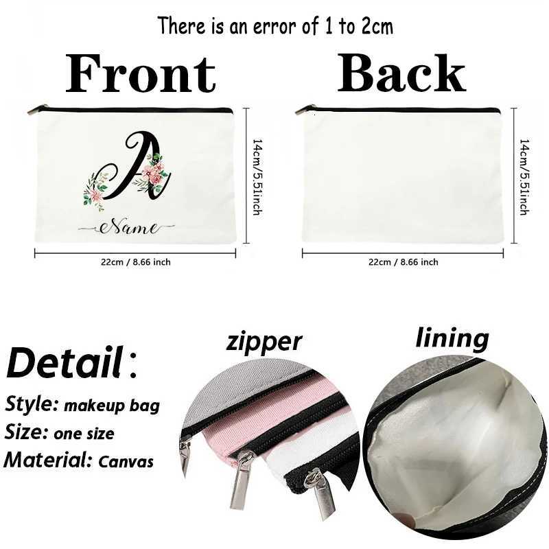 Letter Aesthetics Personalized Name Makeup Bag Best Gift for Teachers Friends Cosmetic Case Bachelorette Party Gift Pencil CaseT251024