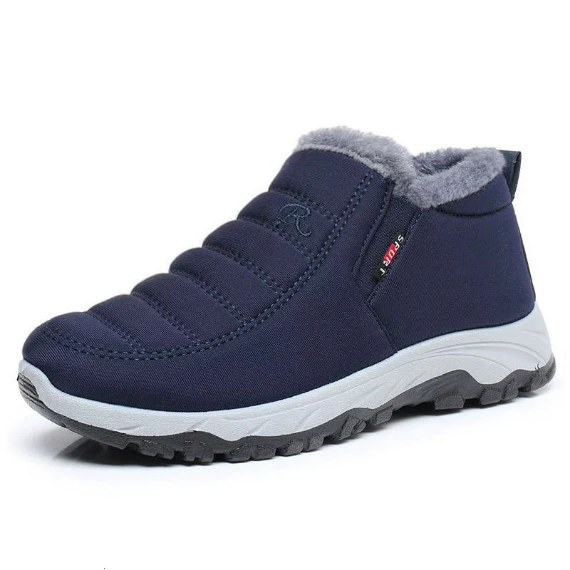 Mens Boots Warm Snow Boots Winter Fashion Plush Casual Cotton Shoes Round Toe Couples Ankle Boots Slip on Platform Short Boot251020