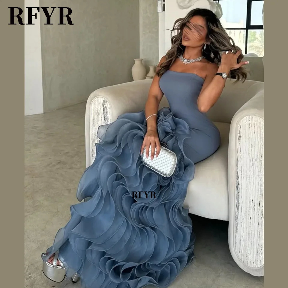 RFYR Asymmetrical Prom Gown Tiered Layers Party Dress for Women Mermaid Evening Dresses Formal Occasion Dresses Customized 251023
