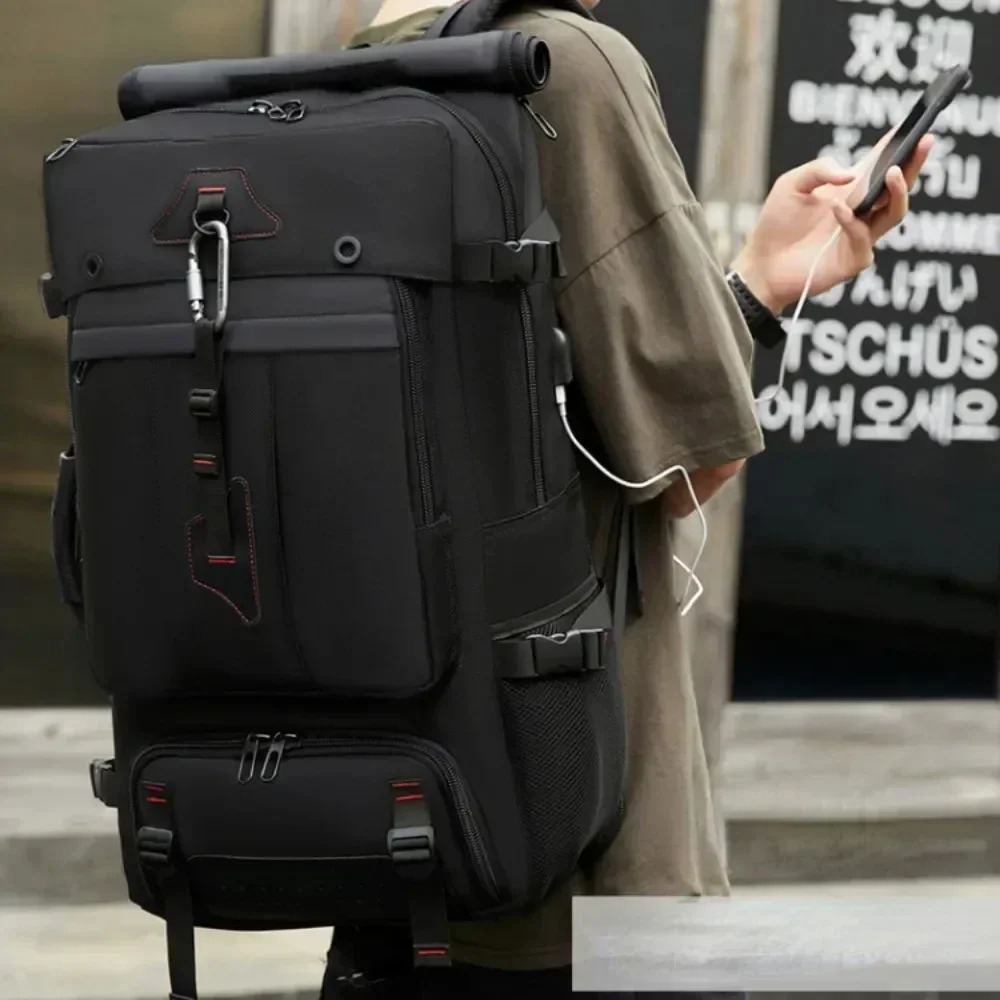 Men 35506080L Travel Backpack Laptop Business Dual Use Backpack Expandable USB Port Bag Large Capacity Waterproof Backpack 251021
