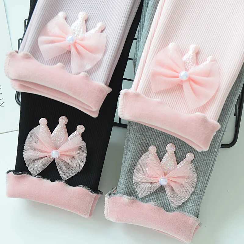 Girls Leggings Winter Autumn Pants for Kids Plus Velvet Children Tights Warm Toddler Bottom Baby Trousers ClothingT251024