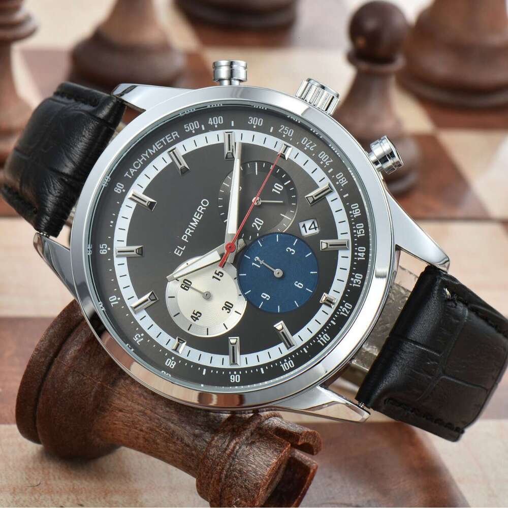 2025 mens large dial waterproof quartz watch multifunctional 6 subdials outdoor sports fashion wristwatch for men