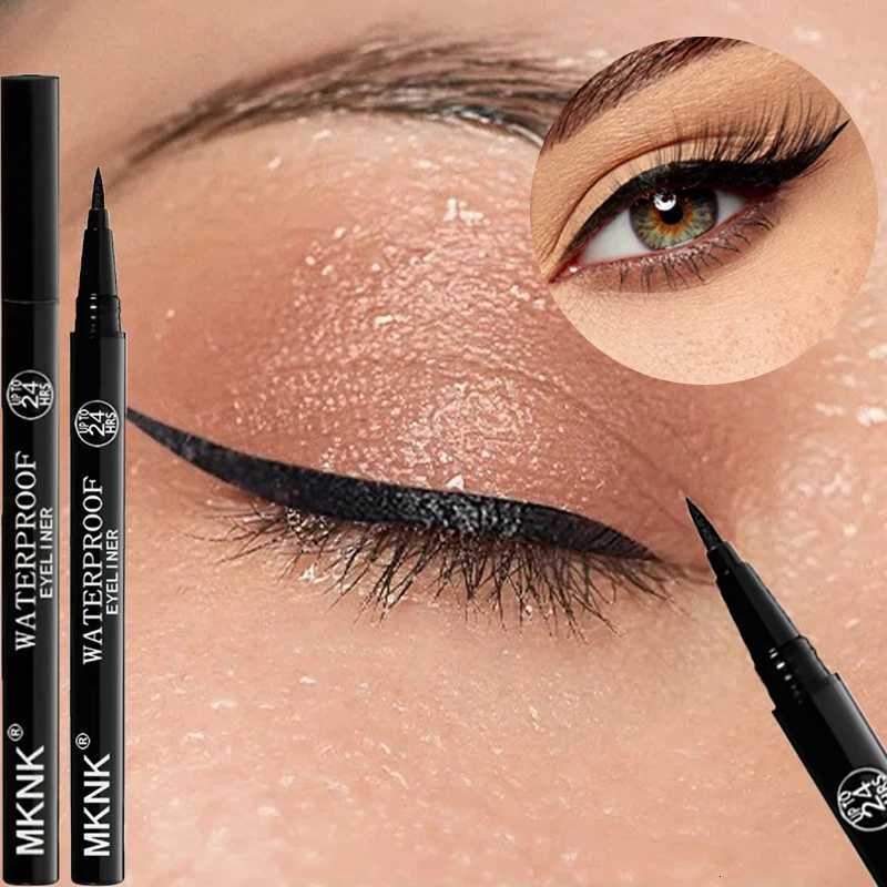 Black Smooth Liquid Eyeliner Pen Quickdry Longlasting Waterproof Eyeliner Anti Smudged Ultrafine Liquid Eyeliner Eye CosmeticL251024