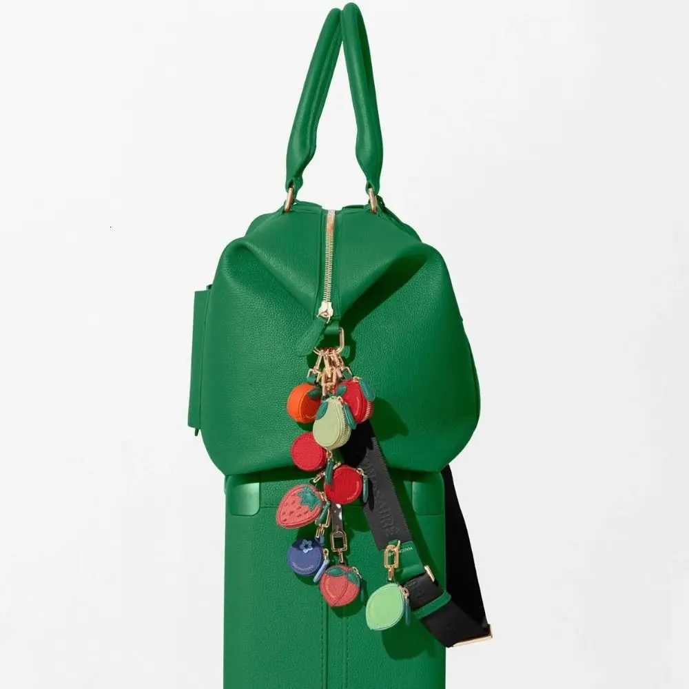 Creative Cute Fruit Shape Coin Purse Coin Bag Keychain PU Leather Pendant Korean Style Zipper Fruit Keychain Mini Storage Bag Z251023