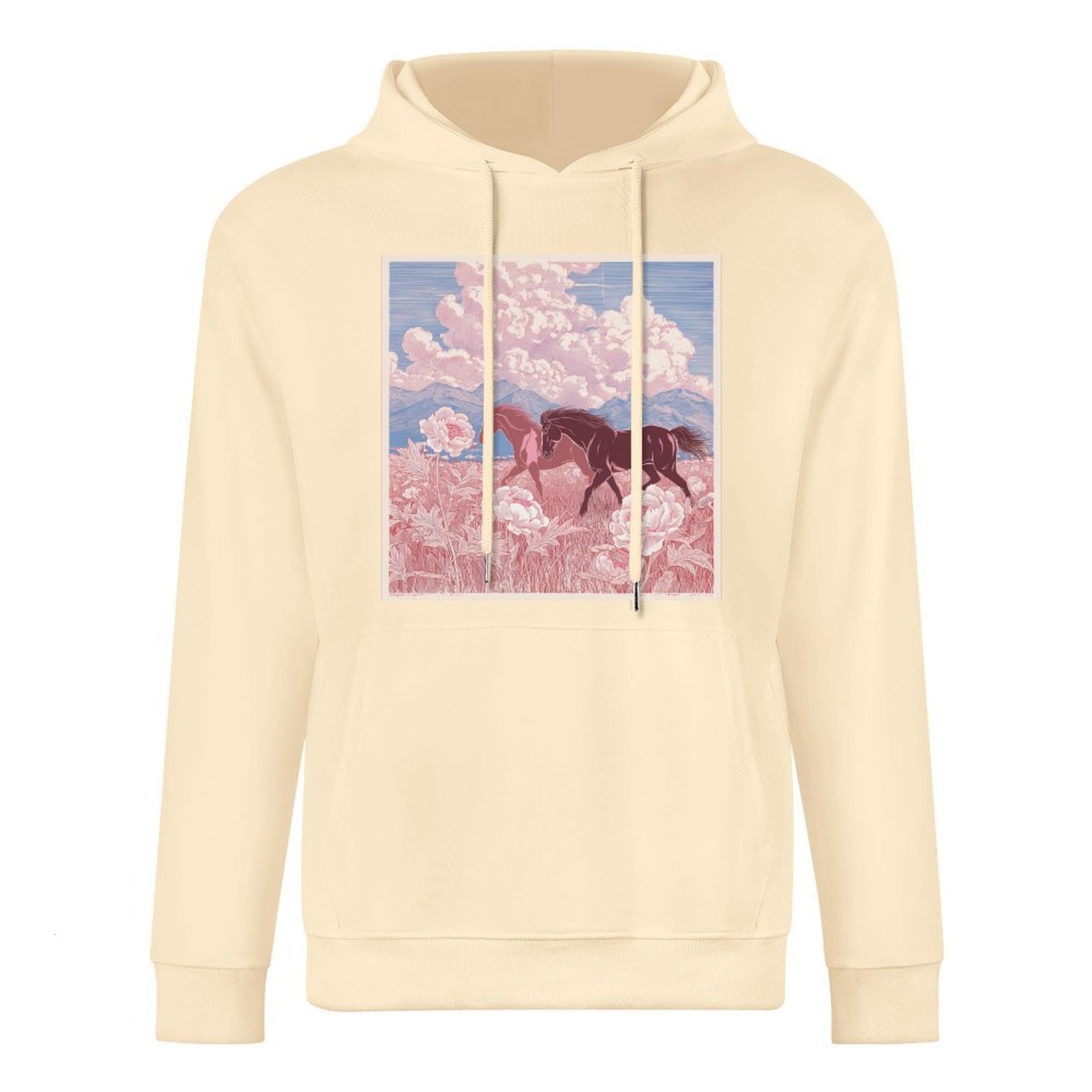 H Designer Fall Winter Hoodie Luxury Horse Print Design Unisex Long Sleeve Streetwear Hip Hop Oversized Fit Hoodie Men's Fashion Apparel H44