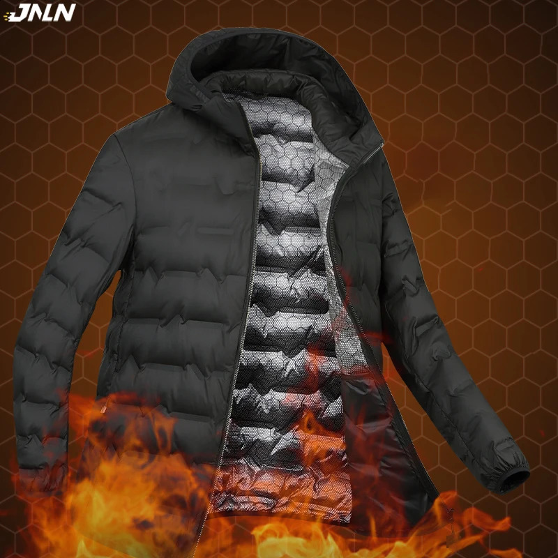 JNLN Mens Winter Down Jacket Duck Down Lightweight Padded Jackets Hiking Camping Climbing Trekking Graphene Lining Warm Coat 251023