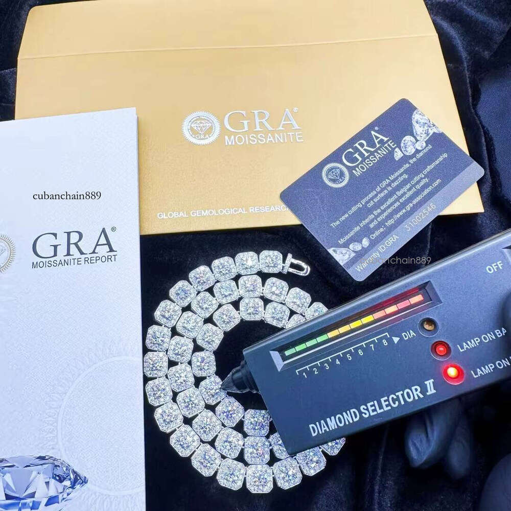 VvsTop jewelry necklaceMoissanite 12mm Cuban Chain Hip Hop Jewelry NecklaceFast deliveryGift for ladies