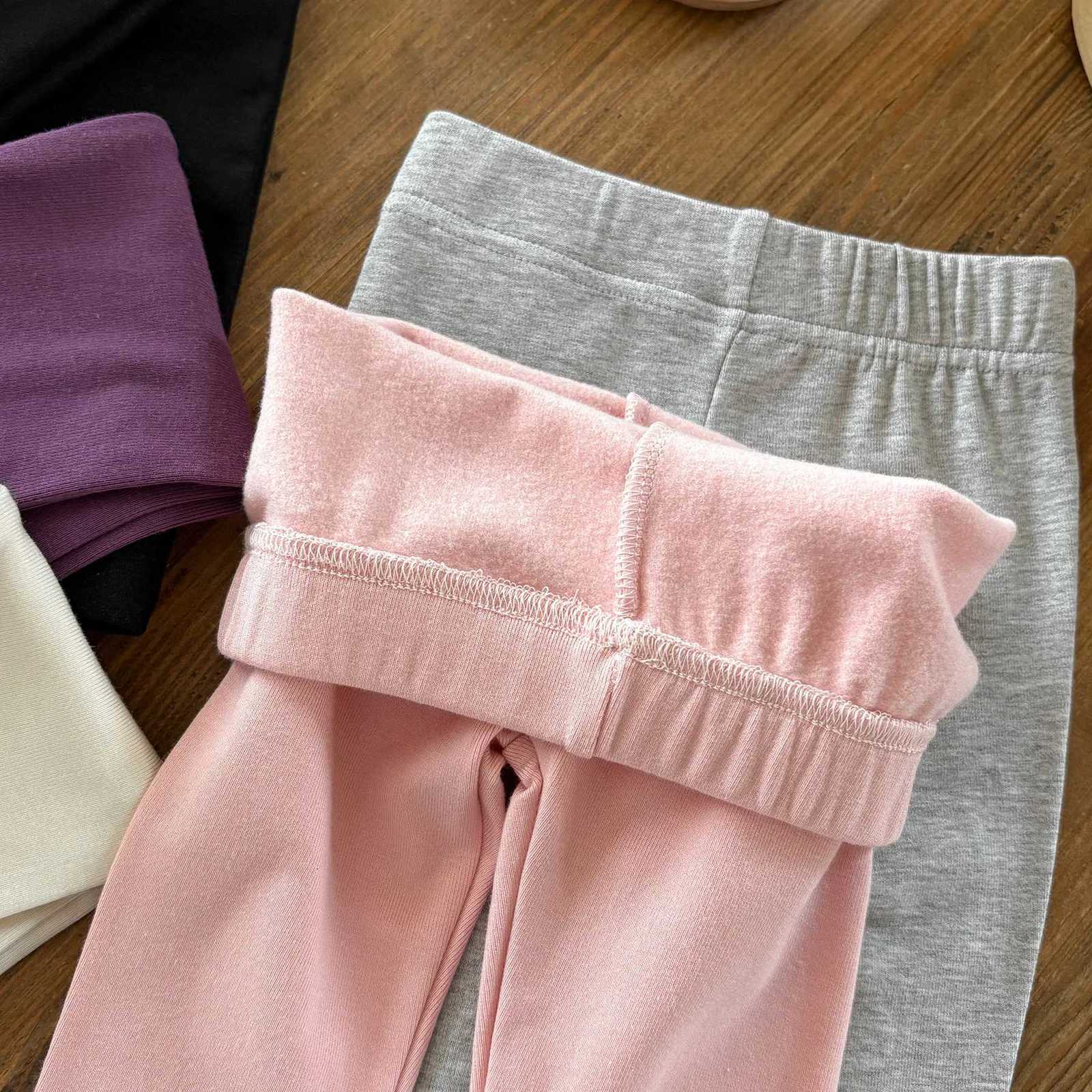 2025 Autumn New Girls Bow Leggings Children Cotton Trousers Winter Kids Girls Fleece Warm Leggings Toddler Pants Infant ClothesT251024