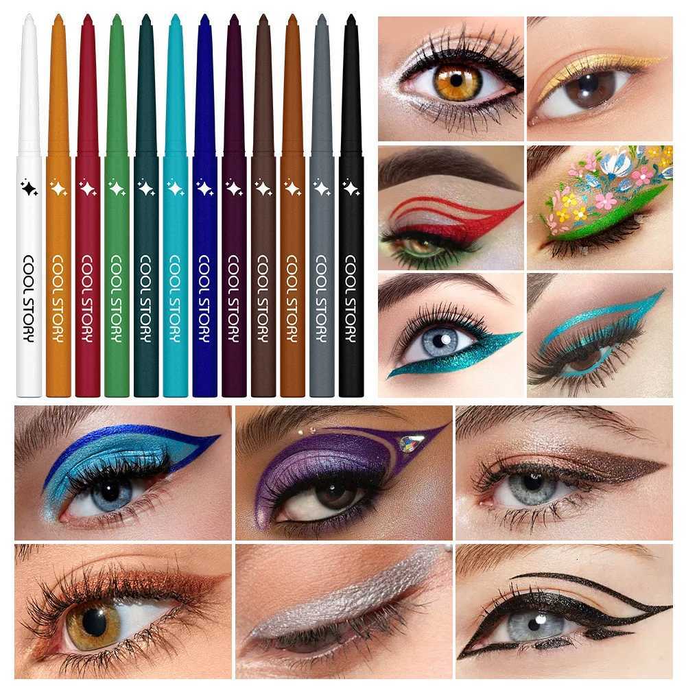 Single color pearlescent eyeliner gel pen eyeshadow pencil waterproof eyeshadow stick undercover highlighterL251024