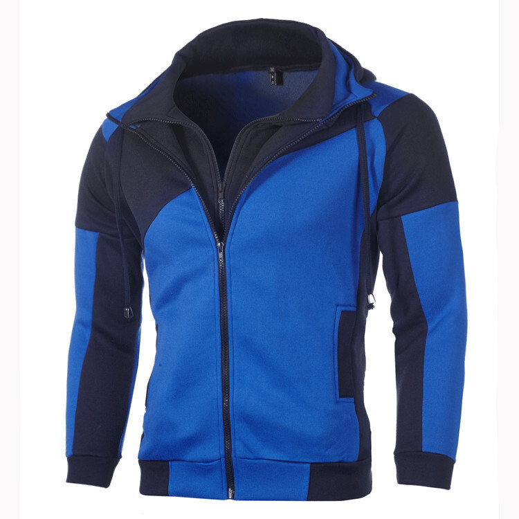 2025 Autumn Winter New Amazon Designer Hoodie Jacket Tracksuit Men Polo Veste Coat Men's Unique Color Block Patchwork Jacket Double-layer Zipper 